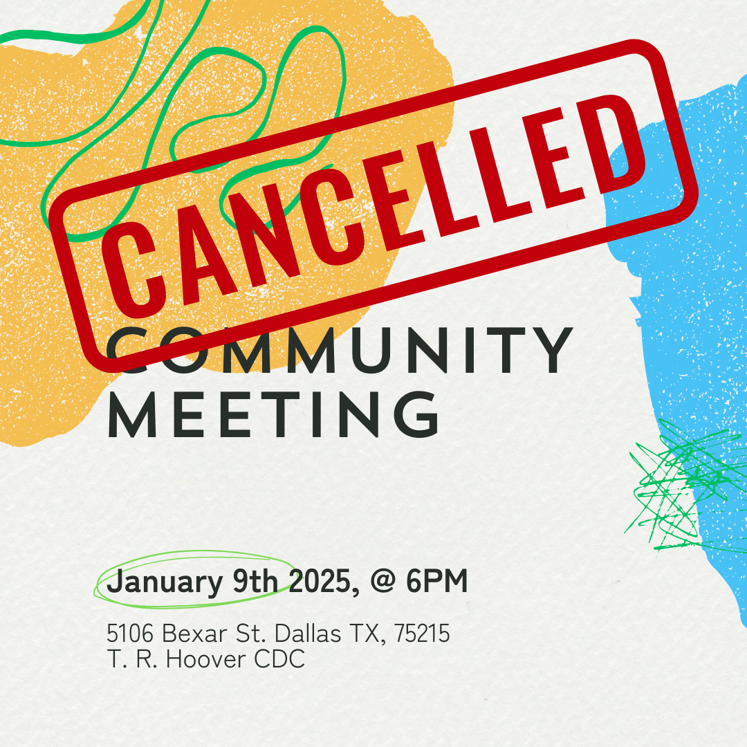 Community Meeting Cancelled